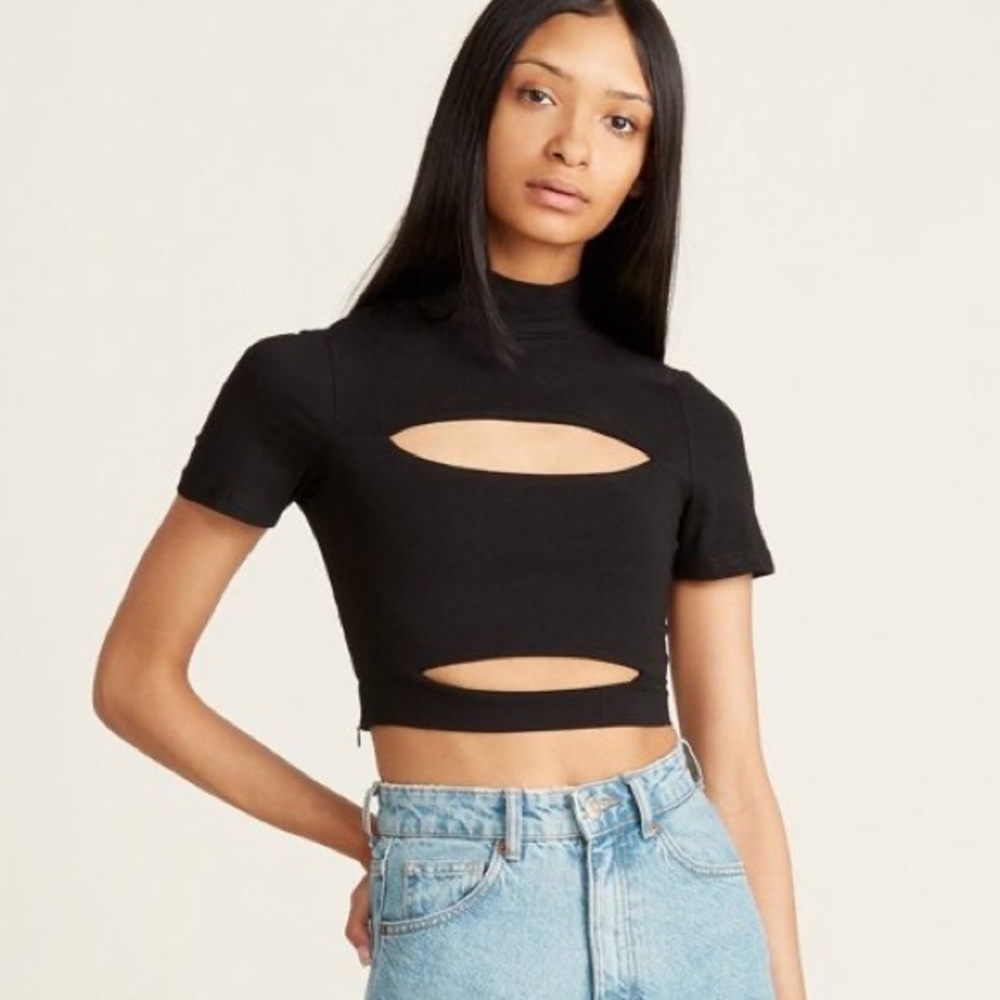 Tiger Mist Becca SS Top Black NWT xs